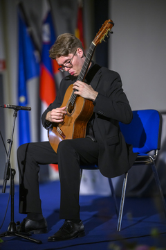 Gašper Golob Rupnik med nastopom